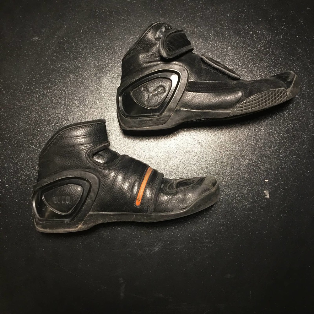 PUMA Leather Motorcycle Biker Boots RARE